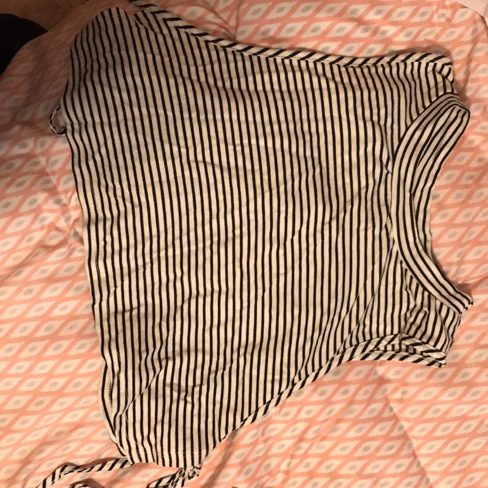 TOBI, black and white striped shirt